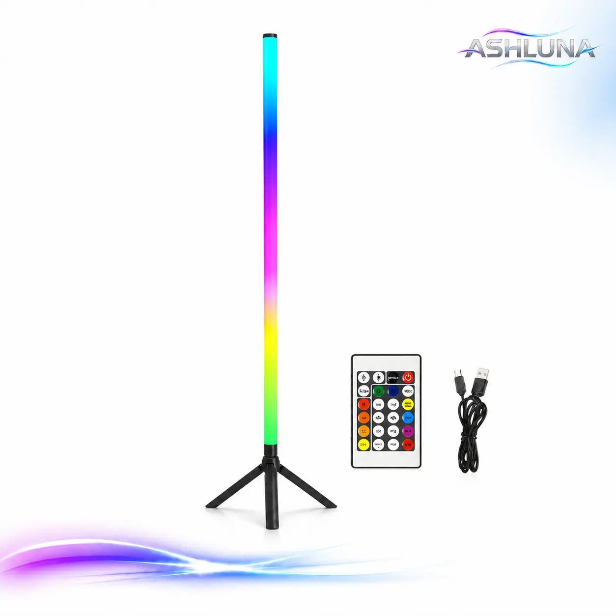 ASHLUNA RGB Corner Floor Lamp with App and Remote, 16 Million Colors, Music Sync, Timer and Dimmable Mood Lighting Led Multicolor