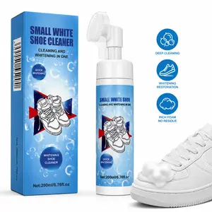 Sneaker Cleaner Foam with Built-in Brush Head,  Cleaning Kit for White , Stain & Dirt Remover Spray, Sneaker Whitener Foaming Cleaner shoe