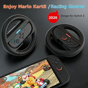Switch 2 Steering Wheel for Nintendo Switch 2 – Family-Friendly Joy-Con Controller Grip – Kid-Safe Switch 2 Racing Wheel – Fun Switch 2 Accessories for Mario Kar