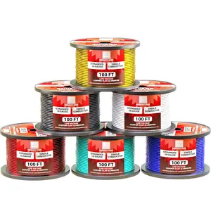 16 Gauge Wire Combo 6 Pack (600ft Total) 100ft Per Roll, 12V Low  Automotive and Electrical , Copper Clad Aluminum (CCA)