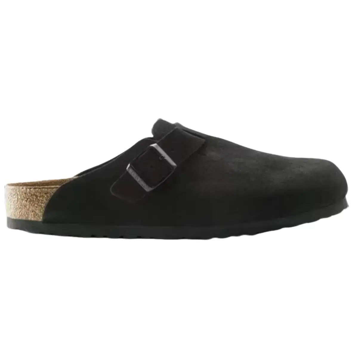 Birkenstock Boston Soft Footbed Suede Black Men's Fashion Slippers New