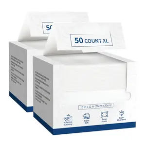 50 Count XL Ultra Soft Biobased Face Tissue & Towel for Sensitive Skin, Hypoallergenic Cleansing Wipes for Travel & Home Use, 10x12 Inch Portable Disposable Towelettes