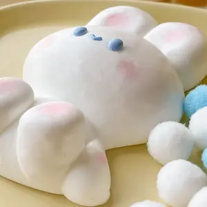 【Buy 3 get 1 free】Shy Rabbit Food-Grade Silicone Slow-Rising Rebound Squishy Fidget Toys for Stress Relief - Soft Squeeze Toys with Thick Creamy Slime Texture, Handmade Non-Toxic Sensory Toys Rubber