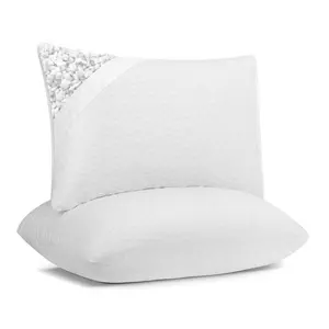 COOKEY Cooling Pillows Set of 2, Shredded Memory Foam Pillows Cool Bed Accessories, Adjustable Firm Soft Support Bed Pillows for Neck Pain people