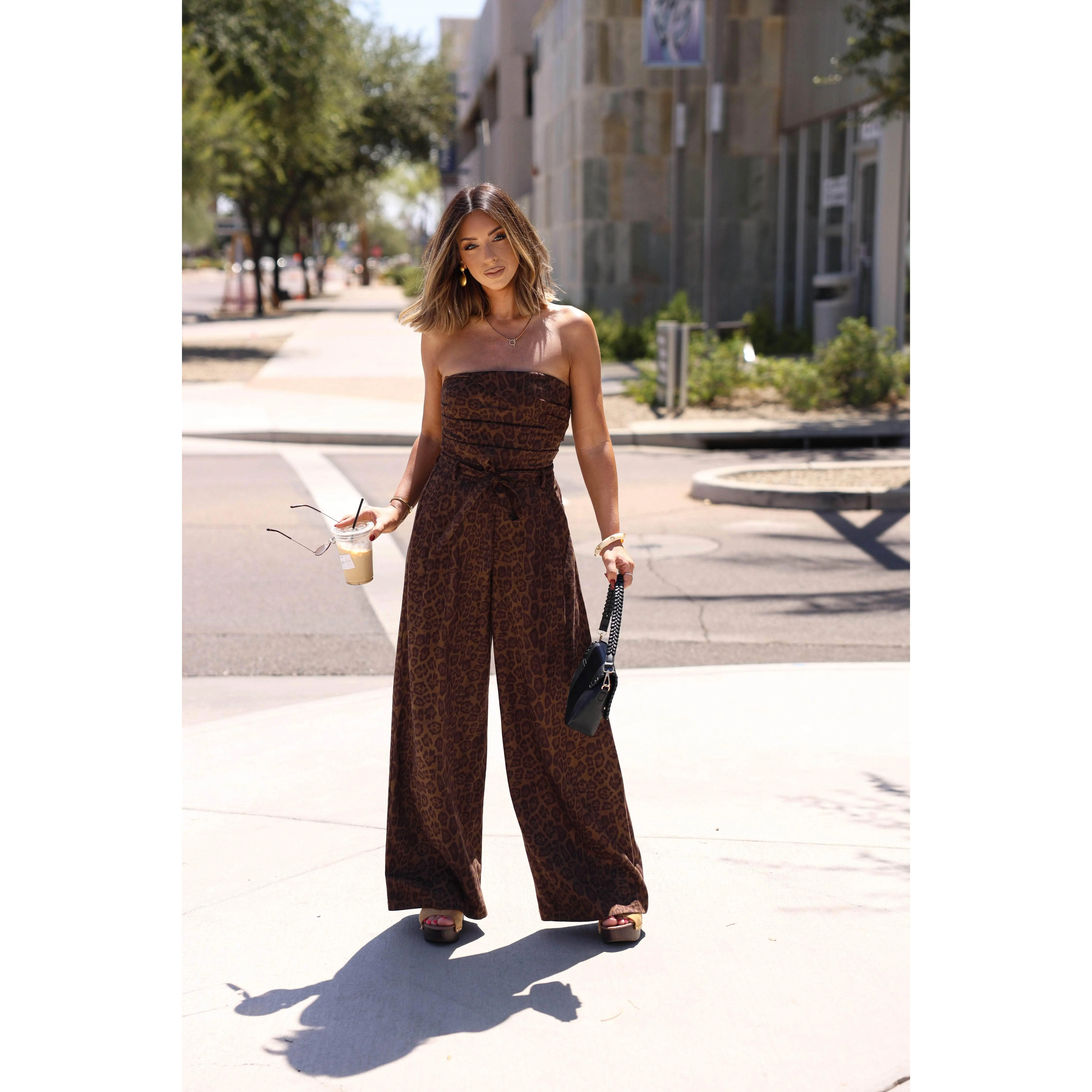 Leopard Suede jumpsuit