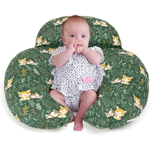 Nursing Pillow for Breastfeeding, Animal Patterns Removable Cotton Cover, Support for Mom and Baby, Plus Size Ergonomic Design Breastfeeding Pillows, Machine Washable, Green, Pallet of Product