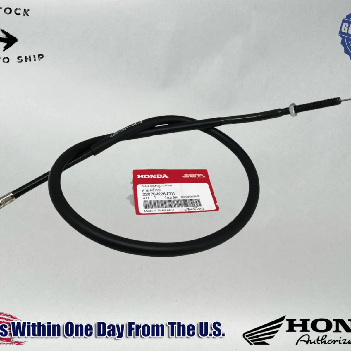Honda OEM Clutch Control Cable GROM 125 2018-2020 201 22870-K26-C01