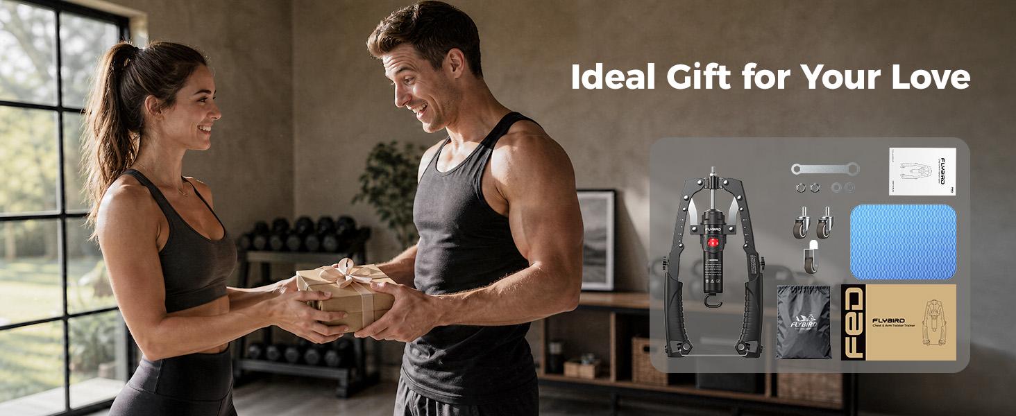 FED Fitness Flybird Series CT1 Chest Trainer Arm Exerciser & Arm Strength Trainer - Adjustable 22-440lbs Core, Tricep Workout Equipment with Ab Roller Wheel, Home Gym Exercise Equipment (Pad & Bag Incl.) for Men Women FED Fitness Flybird Series CT1 Chest Trainer Arm Exerciser & Arm Strength Trainer - Adjustable 22-440lbs Core, Tricep Workout Equipment with Ab Roller Wheel, Home Gym Exercise Equipment (Pad & Bag Incl.) for Men Women
