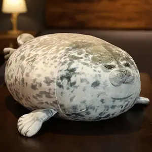 11.81 inch plush pillow: soft stuffed animal toy, chubby seal plush toy, suitable for boys and girls, cute room decoration sea animal pillow, suitable for bed and sofa, children's birthday, Easter, Valentine's Day, Christmas gift