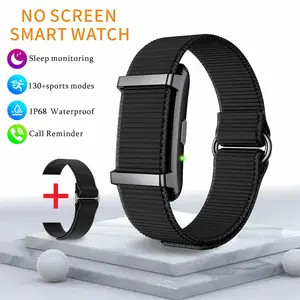 No screen sports wristband, Wearable, 175mAh large battery, dual strap installation, application download, indicator light flashing reminder (message, incoming call), camera remote control, search wristband, temperature measurement, Smart Watch