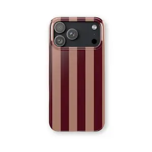 For iPhone 17 Pro Max TRIBECA Burgundy Striped Phone Case Chic Retro Design Compatible with iPhone 17 Air 16 Pro Max 15 Plus Slim Protective Cover