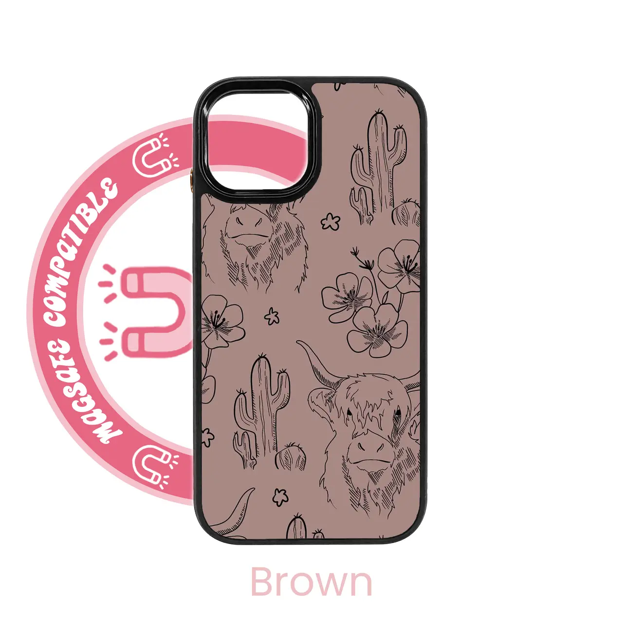 abbyrose Whimsy Moos iPhone Case with magnet