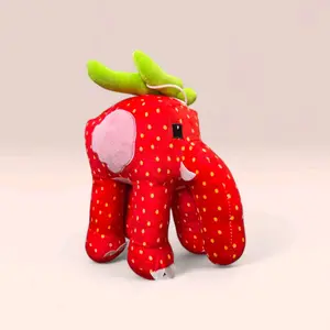 Strawberry Plush Character – Soft Decorative Plush Figure – Red