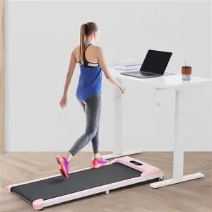 Rockraf 2 in 1 Electric Treadmill 2.5HP,Under Desk Remote Control, Pink,Display, Walking Jogging Running Machine Fitness Equipment for Home Gym Office