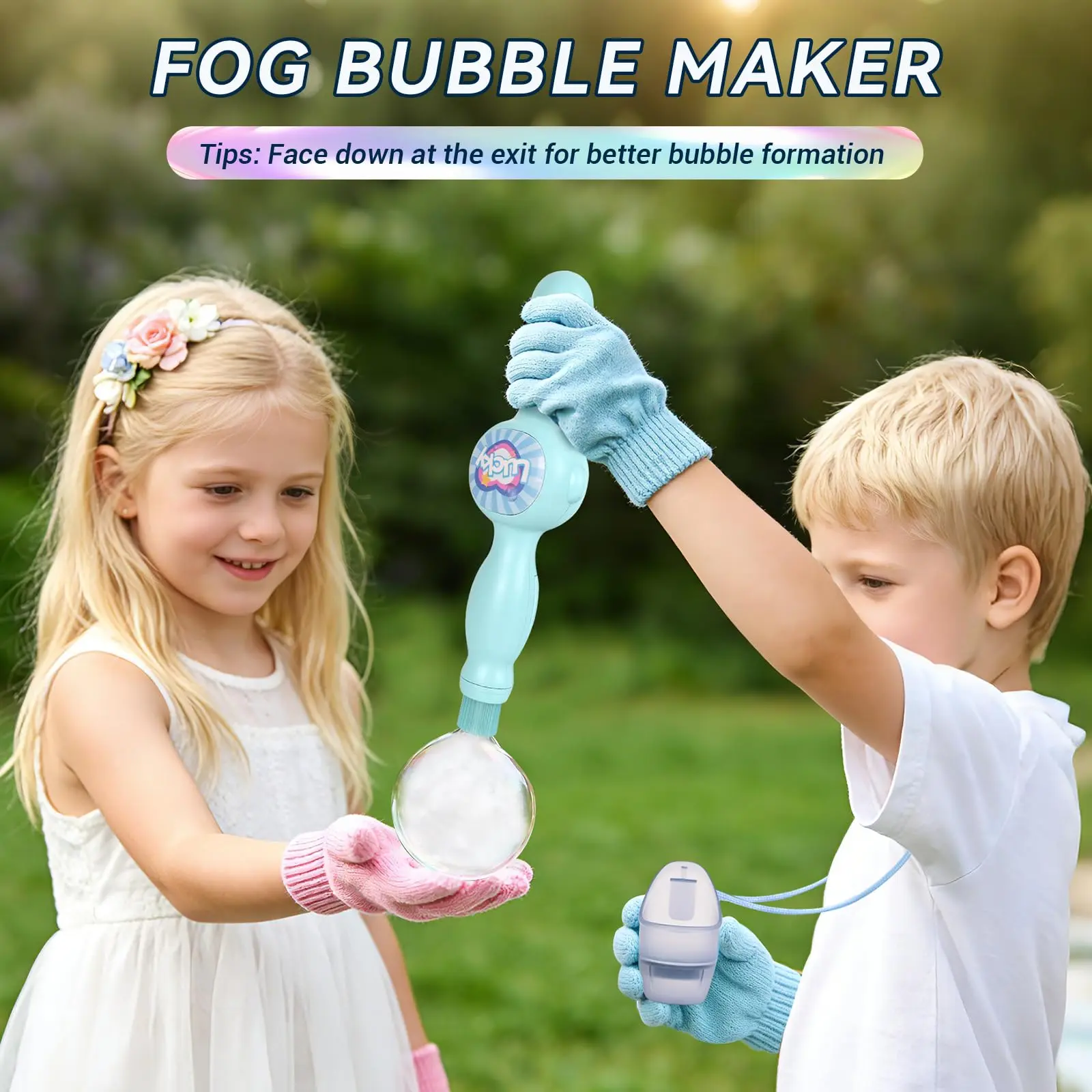 Bubble Machine,Fog Bubble Machine, Flexible Bubble Spray Wand,Fun Science Experiments, Kids Toys, Parent-child Interaction,Summer Toys,Kids Gifts,Parent-Child Interaction,Summer Toys,Gifts,GiftsSlapable,Back To School Gifts