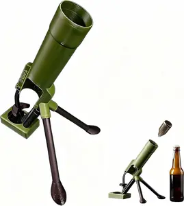 Mortar Bottle Opener, Hands-Free Cap Launcher, Heavy Duty Tactical Beer Opener, Unique Man Cave Decor, Funny Bar & Party Gadget