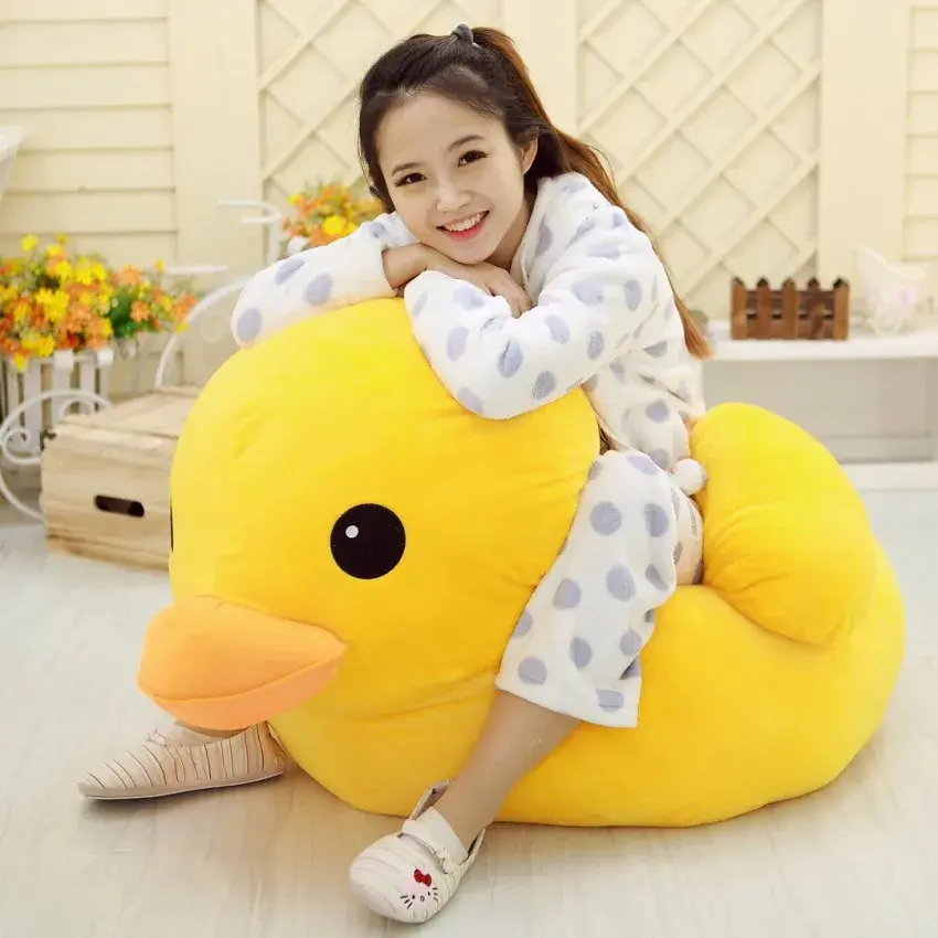Yellow Duck Plush Toy Soft Stuffed Animal Cute Cartoon Doll Gift