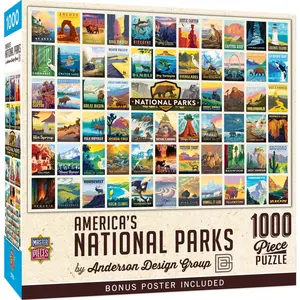 National Parks - Vintage Collage Posters 1000 Piece Puzzle