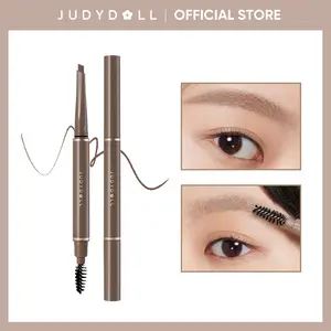 JUDYDOLL Eyebrow Gel Pen, Makeup Brow, Waterproof Eyebrow Pencil, Ultra-Fine Mechanical Pencil, Eyebrow Retractable Definer Pencil, Smudge Proof, Dual-Sided Brow Brush, Fills Brow Makeup, Spring Gift, Refresh Look