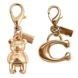 Bag Charm Set, Handbag Pendant, Women's Wallet Accessory, Two-Piece Combo, Elegant Decoration, Perfect for Daily Use, Letter Charm, Teddy Bear Charm