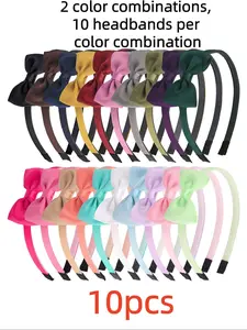 Solid Color Bowknot Design Hair Hoop, Hair Bows Headbands, Cute Hair Accessories for Women & Girls, Minimalist Headwear Suitable for Thick Hair