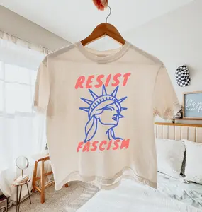 Resist Fascism Boxy Tee Feminist Crop Top Liberal Crop Top Feminist Boxy Tee Resist Shirt Social Justice Shirt Leftist Crop Top Protest Tee