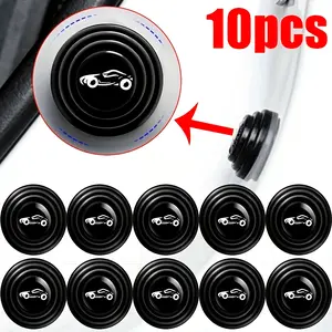 10PCs Silicone Car Door Protector Bumper Guards, Anti-Collision Buffer Pad Stickers, Sound Insulation Shock Absorber Gaskets, Car Door Trim Sticker, Automotive Exterior Accessories, Car Accessories,summervibes