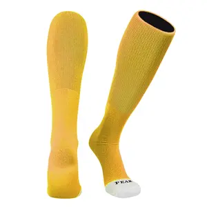 Pear Sox ID Knee High Long Tube Socks for Baseball Football Soccer (Gold)