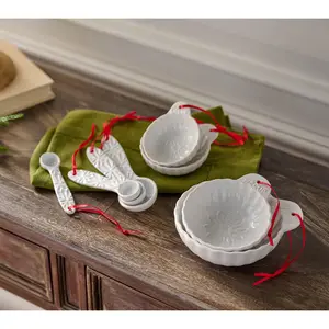 Sandra Lee 8-Piece Stamped Cups & Spoons Measuring Set