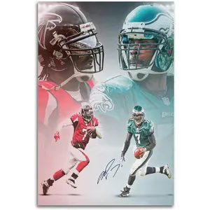 Michael Vick Art Signature  Poster Wall Art Decor Print Picture Paintings for Living Room Bedroom Decoration Unframe