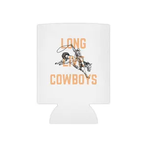 Longhorn Cowboy can cooler | Rodeo bull rider can koozie