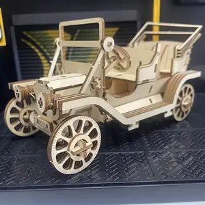 Vintage Wooden Car Model, Creative DIY Decoration, Retro Home Decor, Perfect Gift for Birthdays, Parties, Holidays, Home Ornament