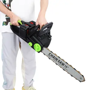 1800w 16 Inch Cordless Chainsaw, Battery Powered Chainsaw with 2 x 4Ah Batteries, Auto-Lubrication Chain Saw for Tree Felling, Pruning, Logging and Firewood , Brushless Motor Electric Chainsaw