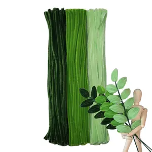 Green Color Trio Pipe Cleaner Set - 300 count, Thick  Chenille Stems for Arts & Crafts,  for Making , , and Festive Decorations(12 inches x 0.24 inches)