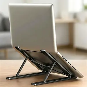 Humwam Adjustable Plastic Laptop Holder with Heat Dissipation Design, Foldable Lightweight Desktop Notebook Stand for Travel & Office#BackToSchool #SchoolEssentials