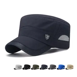 Men’s Mesh Military Sports Cap - Summer Quick-Dry Short-Bill Breathable Cadet Hat for Outdoor Fishing, Hiking, Daily Wear,summervibes