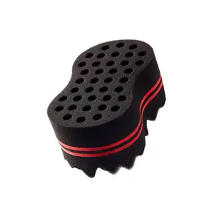 1pcs Hair Sponge Magic Barber Twist Curl Brush Sponge Braid Locking African Curl Comb, Sponge Large Hole Hair Comb, Twist Sponge, Magic Sponge Brush, Sponge for Curly Hair, Curl Defining Brush, Twist Styler Brush, Hair Styling Brush