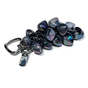 ins trend popular colorful crystal strawberry string keychain new Korean version mobile phone beaded bag accessories