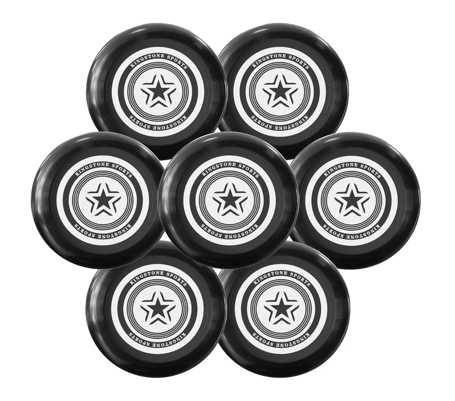 KingStone Sports Frisbee, Professional Flying Disc for All Ages, 125Gram, Black