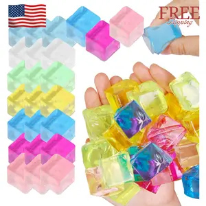 Ice Cube Sensory Toys 24 Pcs Squishy Fidget Stress Cube