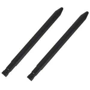 2 PCS 17.5" Heavy-Duty Stabilizer Hay Bale Spear Attachment,Skid Steer Attachments without Sleeves, Black Powder-Coated Carbon Steel Construction, Fits Skid Steer Mount Plate, Tractors & Loaders, for Farm