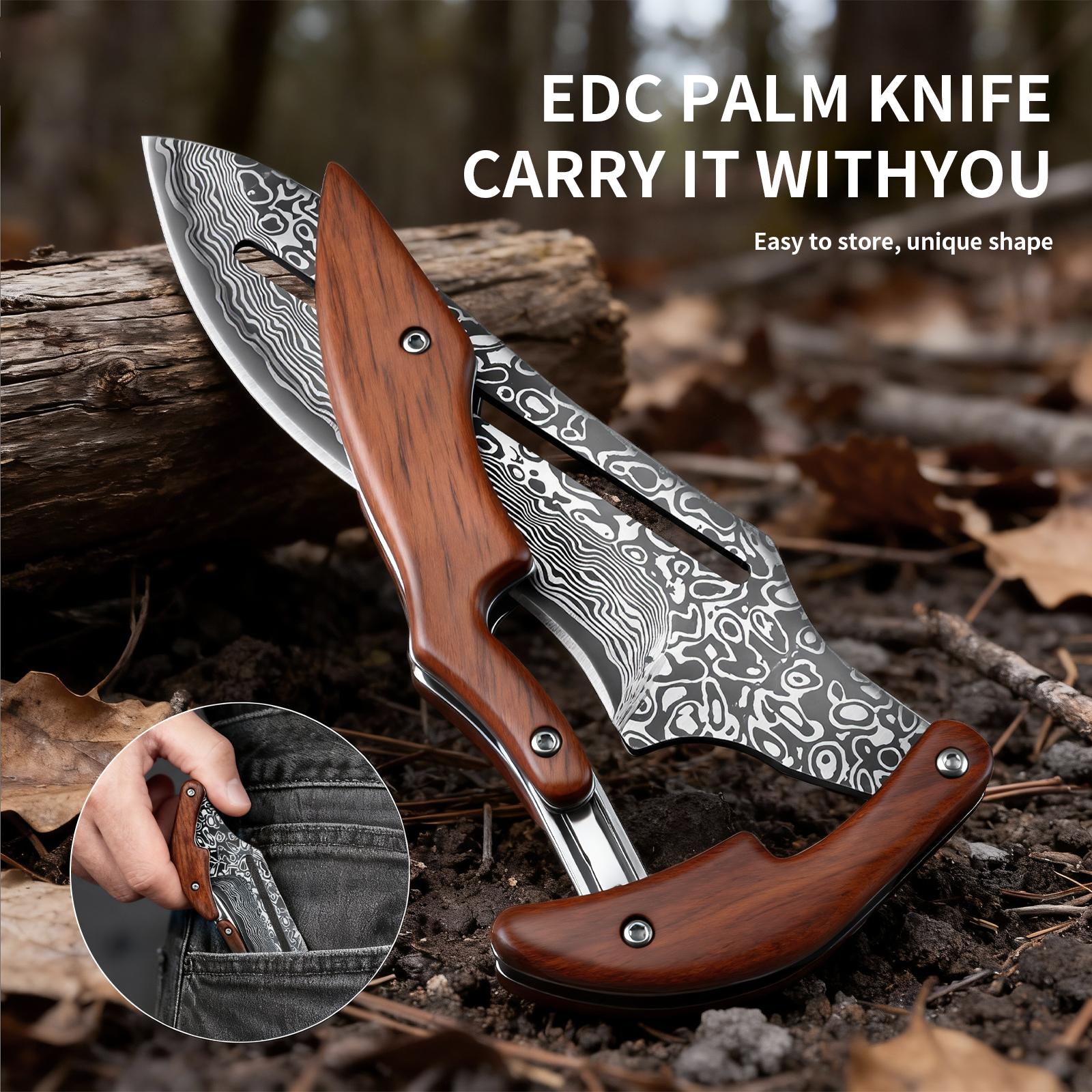 Outdoor Folding knife Stainless steel Fixed blade Wooden Handle EDC Pocket Knife Fishing knife Camping Hunting Tactical knife