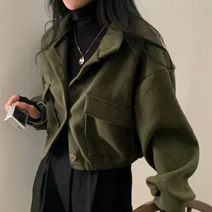 Women's 2025 Holiday Quiet Luxury Wool Coat - Oversized Funnel Neck Hong Kong Style Plus Size Jacket | Perfect Festive Gift for Chic Outfit