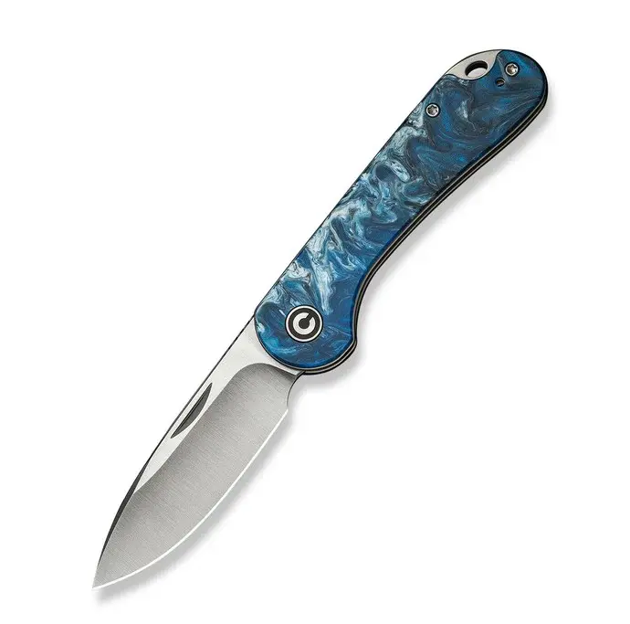 CIVIVI Elementum Slip Joint Knife Blue Ocean Resin Handle 14c28n Blade