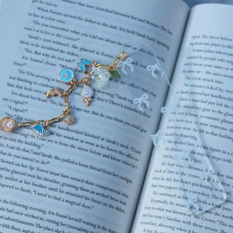 Flower Charm Personalized Bookmark
