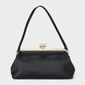 Kiss Lock Clutch Bag - A New Day Black