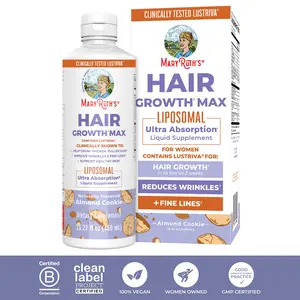 MaryRuth's Hair Growth Max Liposomal - Lustriva + Biotin 10000mcg + Pumpkin Seed Oil - Thicker Hair - Improve Wrinkles & Fine Lines - 15.22 Fl Oz MaryRuth's Hair Growth Max Liposomal - Lustriva + Biotin 10000mcg + Pumpkin Seed Oil - Thicker Hair - Improve Wrinkles & Fine Lines - 15.22 Fl Oz