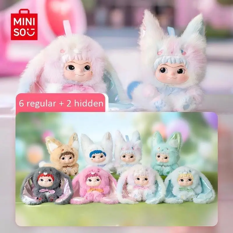 WAKUKU Fox & Bunny Mischief Diary Blind Box Figures Fluffy Plush Character Dolls 6 Regular Styles Plus 2 Hidden Models Adorable Collectible Surprise Gift For Girls And Toy Enthusiasts