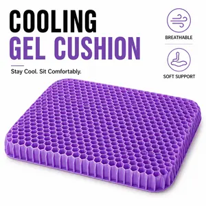 Cooling Gel Seat Cushion for Long Sitting – Breathable Honeycomb Chair Pad for Office, Car & Gaming, Pressure Relief Support
