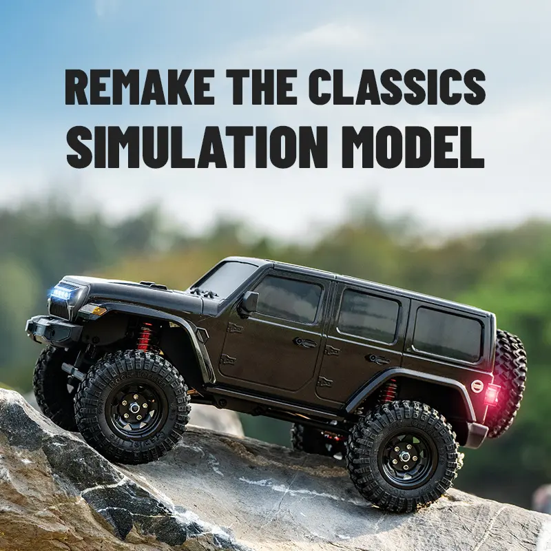 1:18 Scale Licensed 4WD RC Rock Crawler (RC Crawlers), RTR Off-Road Lithium Battery Vehicle with Oil Shocks, Full Proportional Offroad Control, All-Terrain Capability, Indoor Scale Models Toy for Adults w/Remote Control